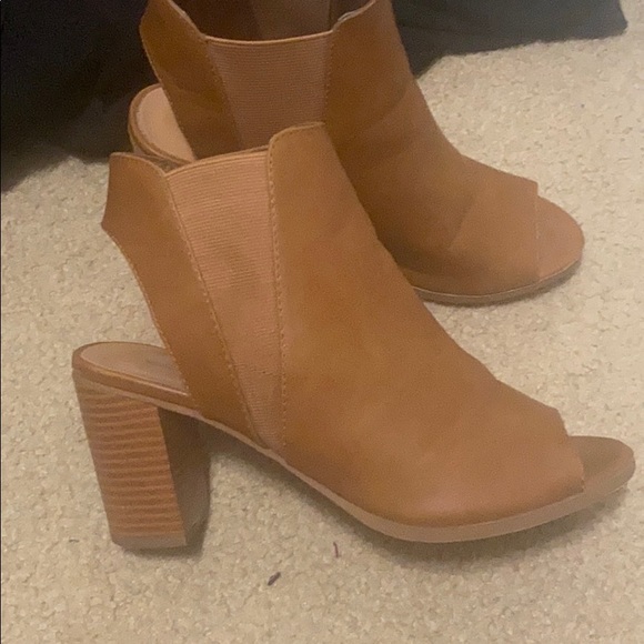 Call It Spring Open Toe Bootie Shaped Heels - Picture 2 of 7